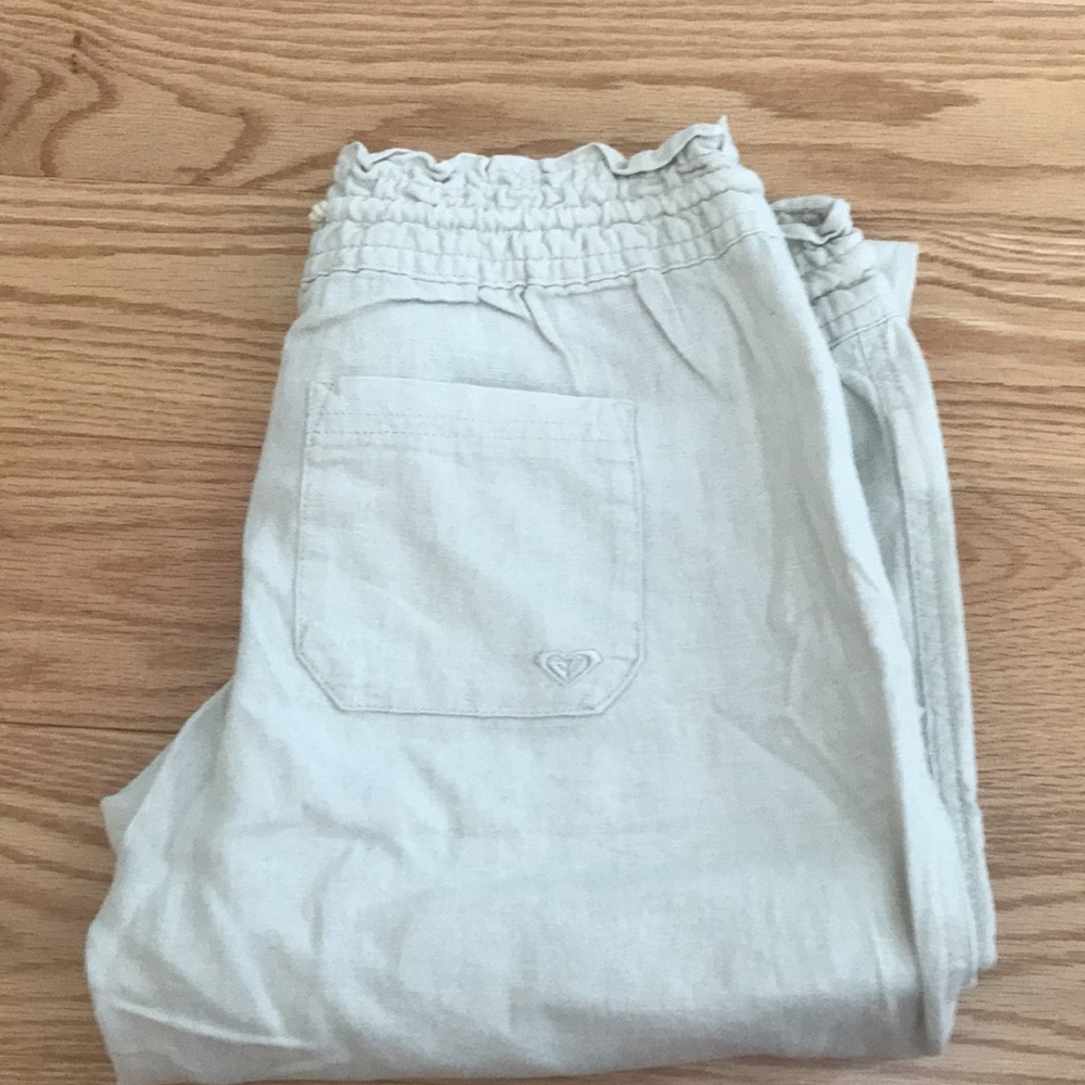 New! Roxy XS tan linen /cotton pants. - Picture 10 of 10